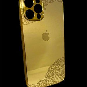 iPhone 12 Pro Max | Gold Plated Laser-Carved Metal Luxury TPU Cases 🔥